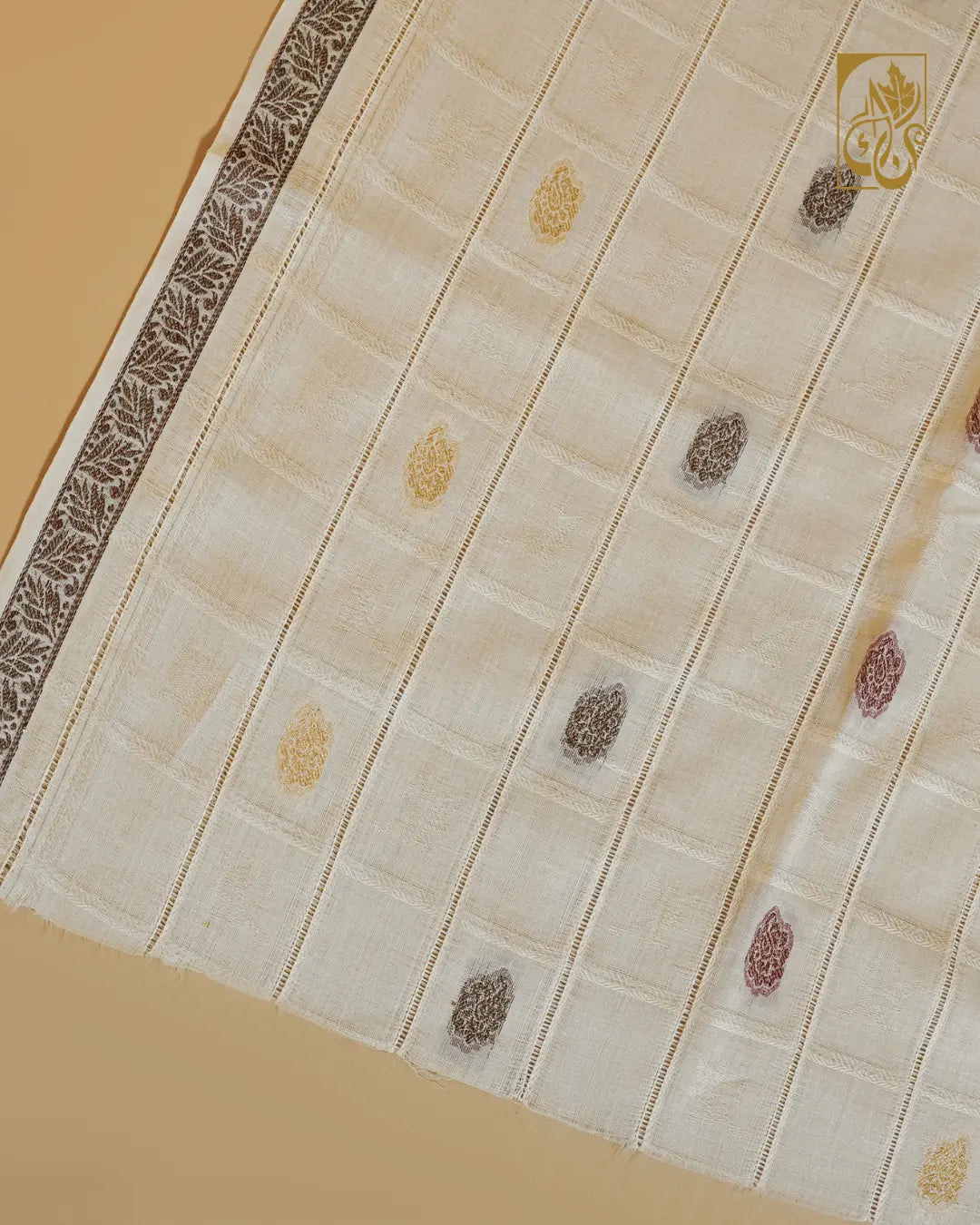 Moonlit Ivory – Noor-e-Kashmir Summer Luxe Shawl