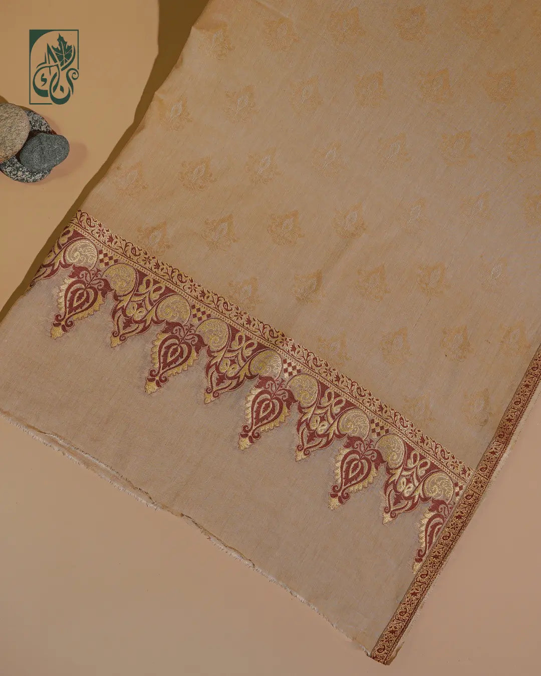 Golden Tranquil – Noor-e-Kashmir Shawl