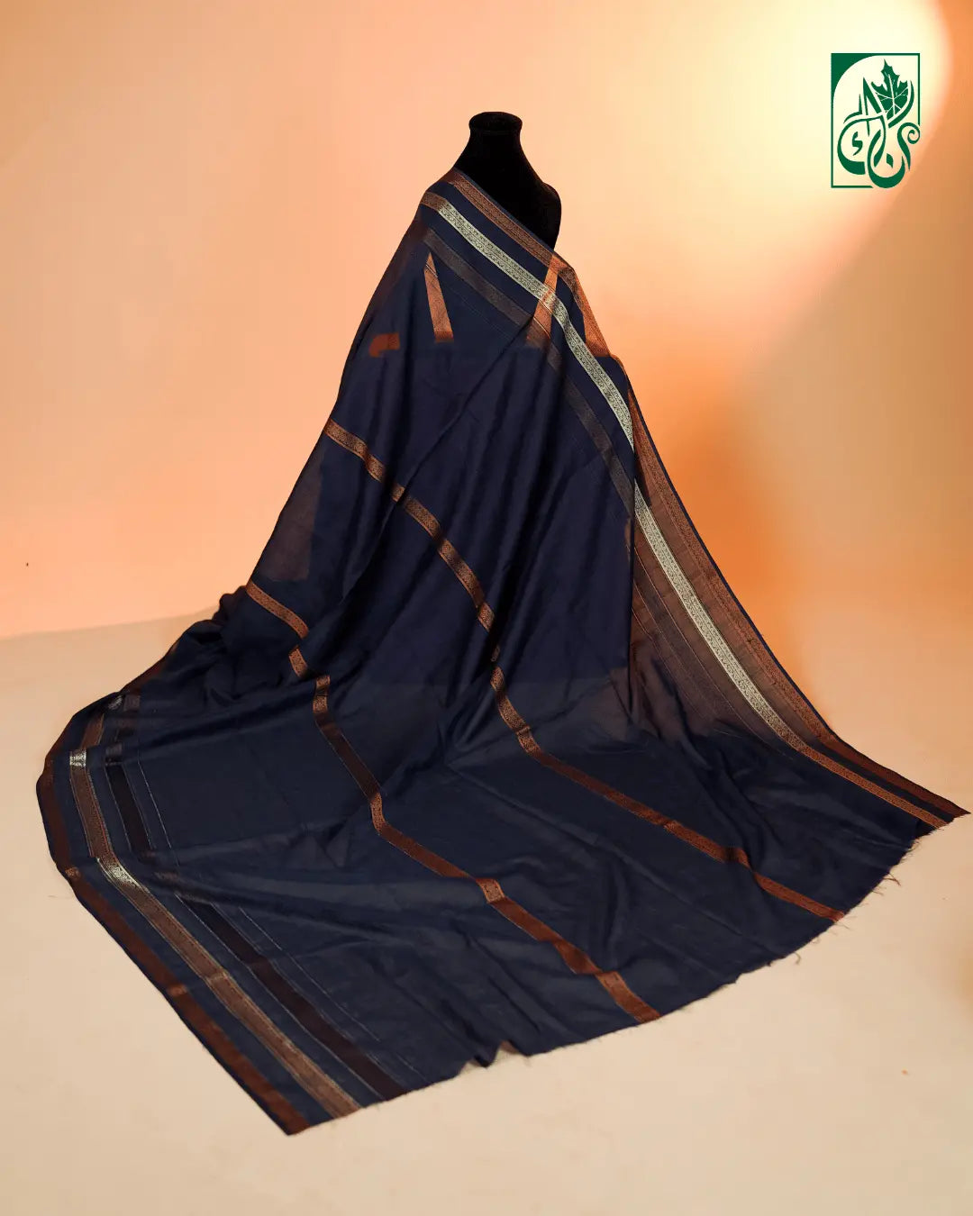 Midnight Noir – Noor-e-Kashmir Summer Luxe Shawl