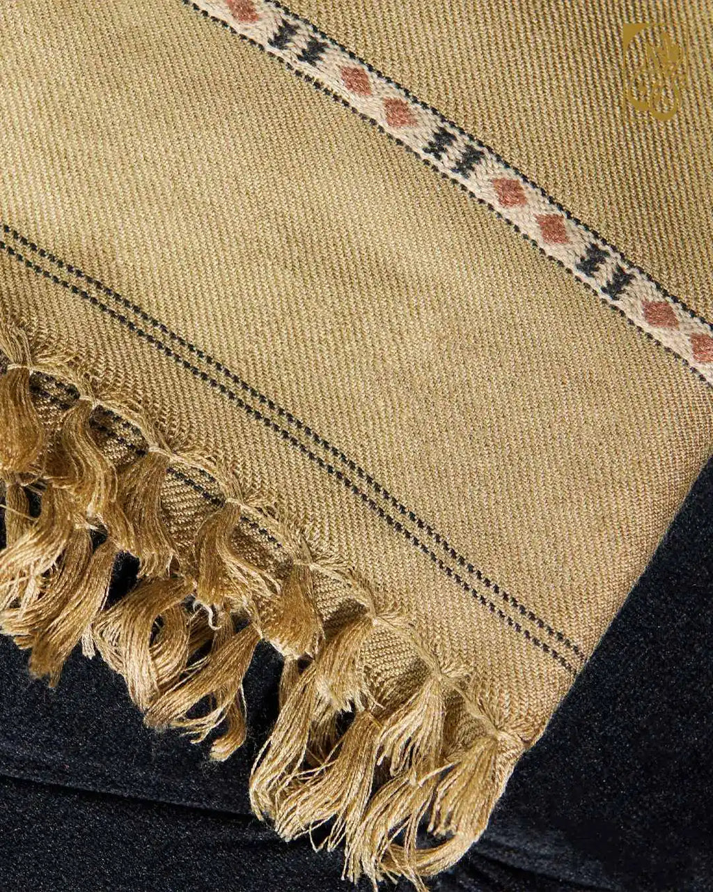 Swati Swish with Weave Border – Honey Beige