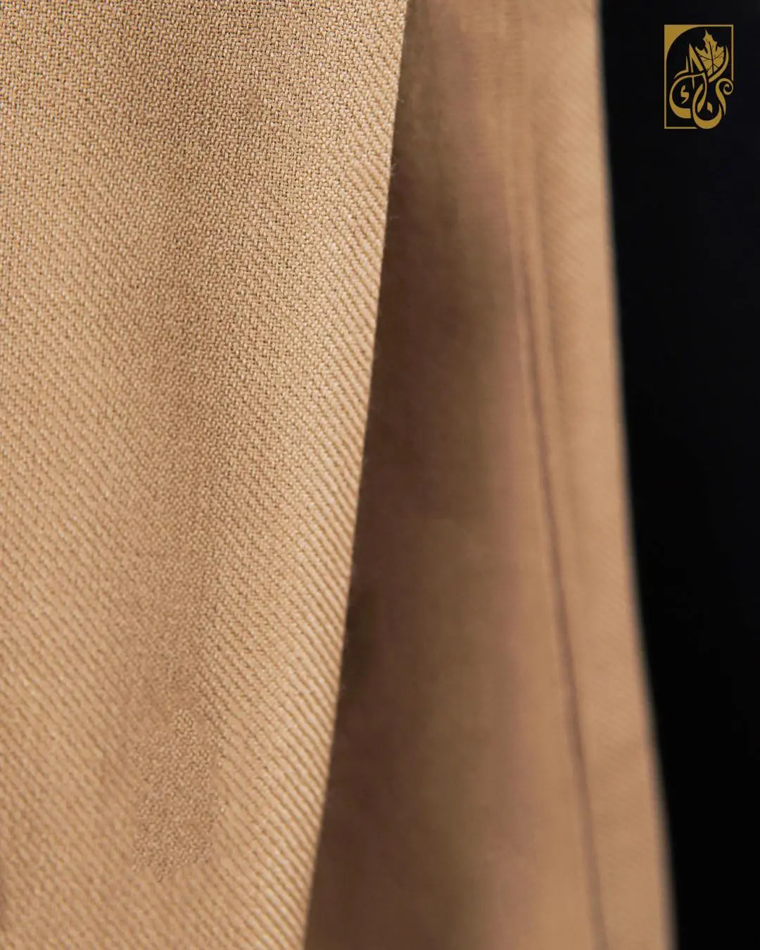 Classic Camel Brown Swati Shawl with Woven Border