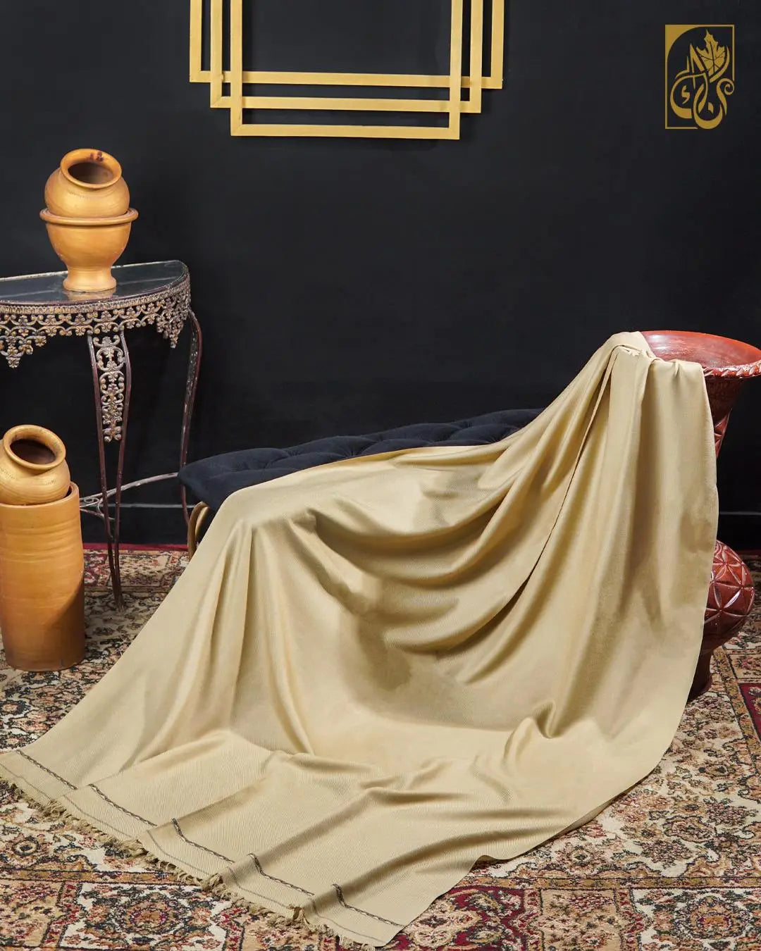 Honey Beige Peshawari Style Shawl