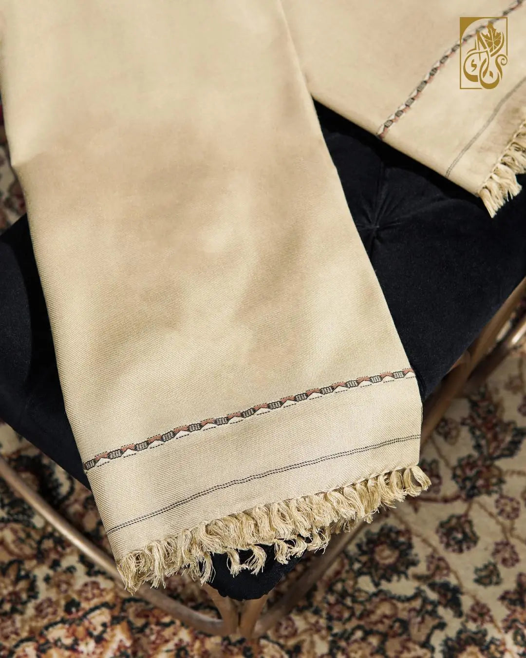 Honey Beige Peshawari Style Shawl