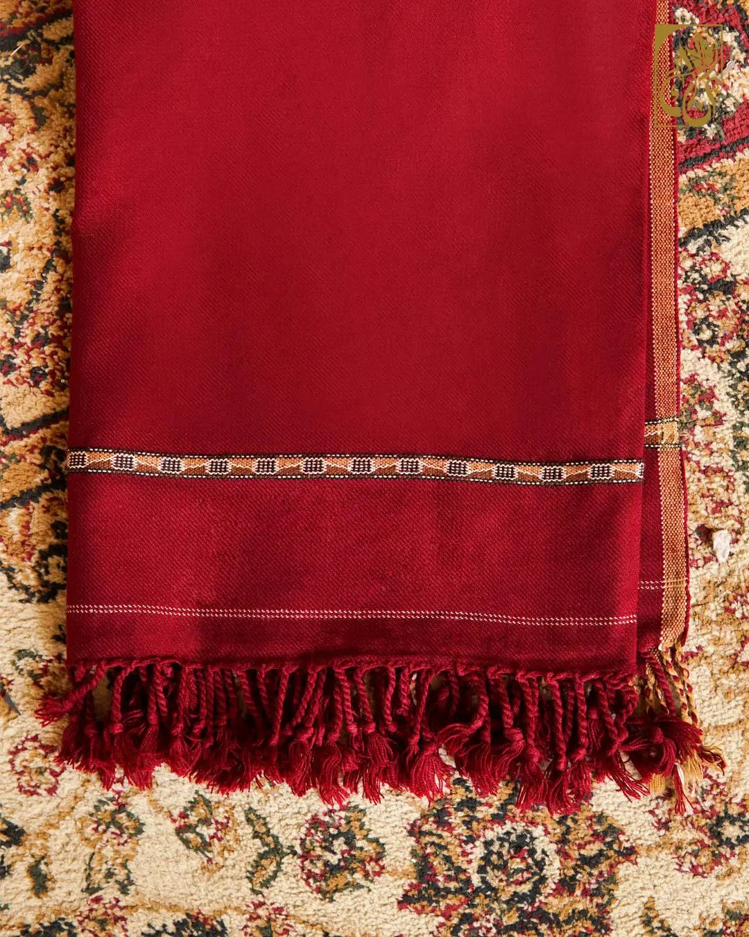 Men's Royal Premium Shawl with Traditional Contrast Border