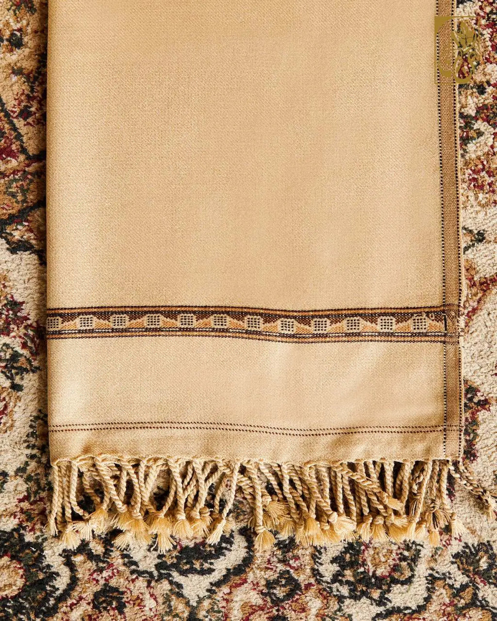 Men's Golden Khaki Khaas Peshawari Shawl