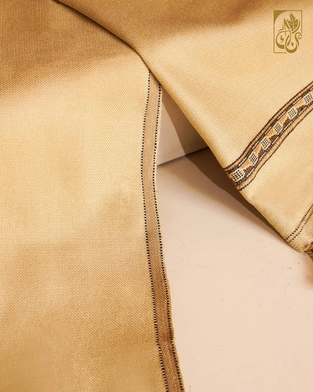 Men's Golden Khaki Khaas Peshawari Shawl