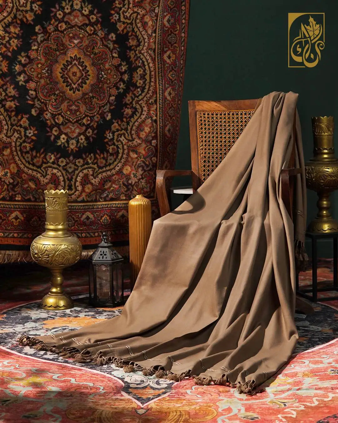 Earthy Tan Pure Peshawari Shawl