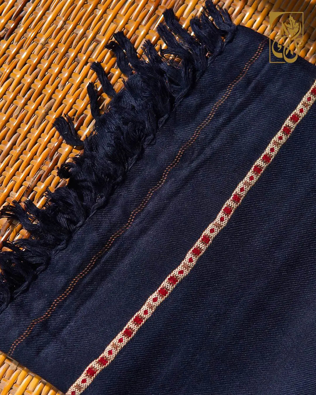 Men's Iconic Navy Blue Basic Swati Shawl
