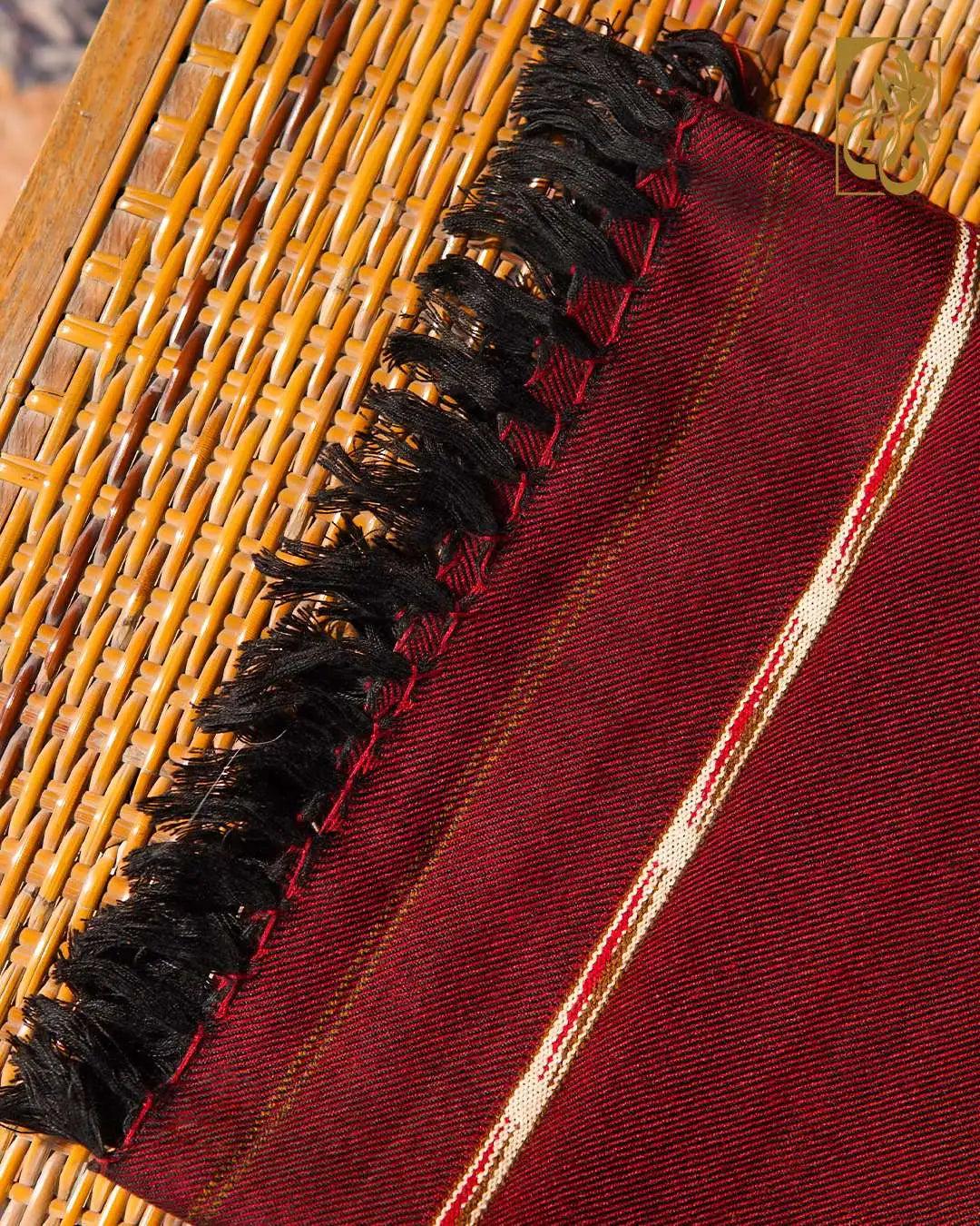 Rich Maroon Swati Metallica Shawl