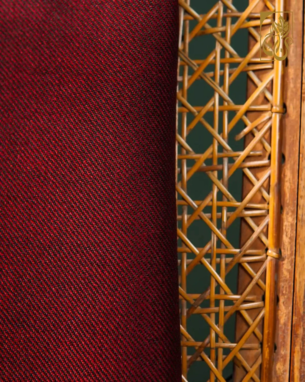 Rich Maroon Swati Metallica Shawl