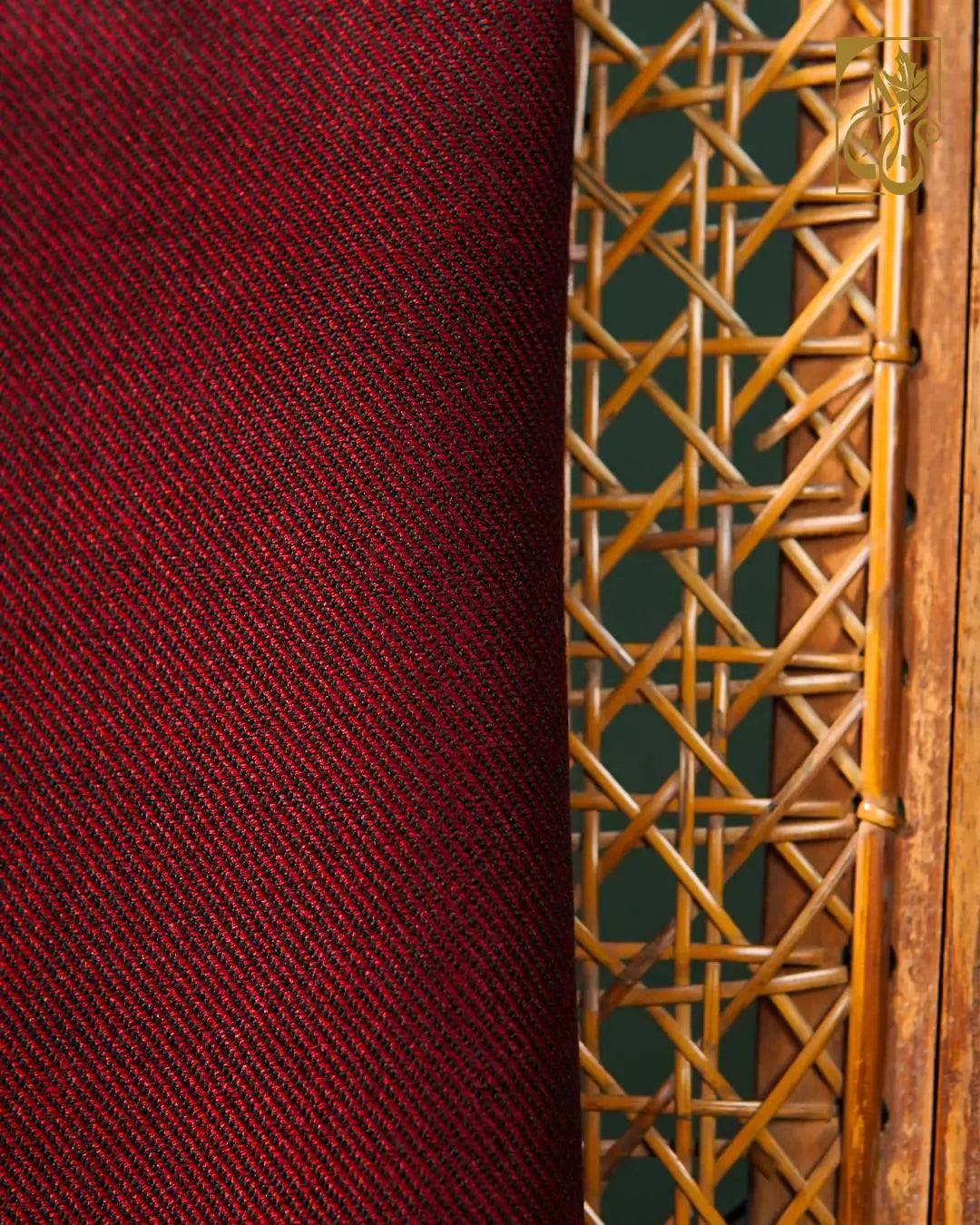 Rich Maroon Swati Metallica Shawl