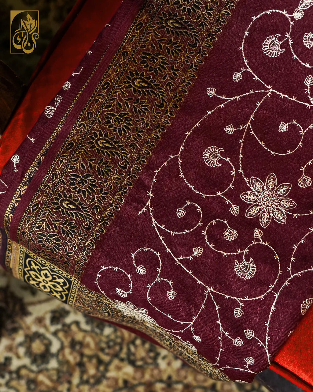 Deep Mahogany Pashmina Shawl