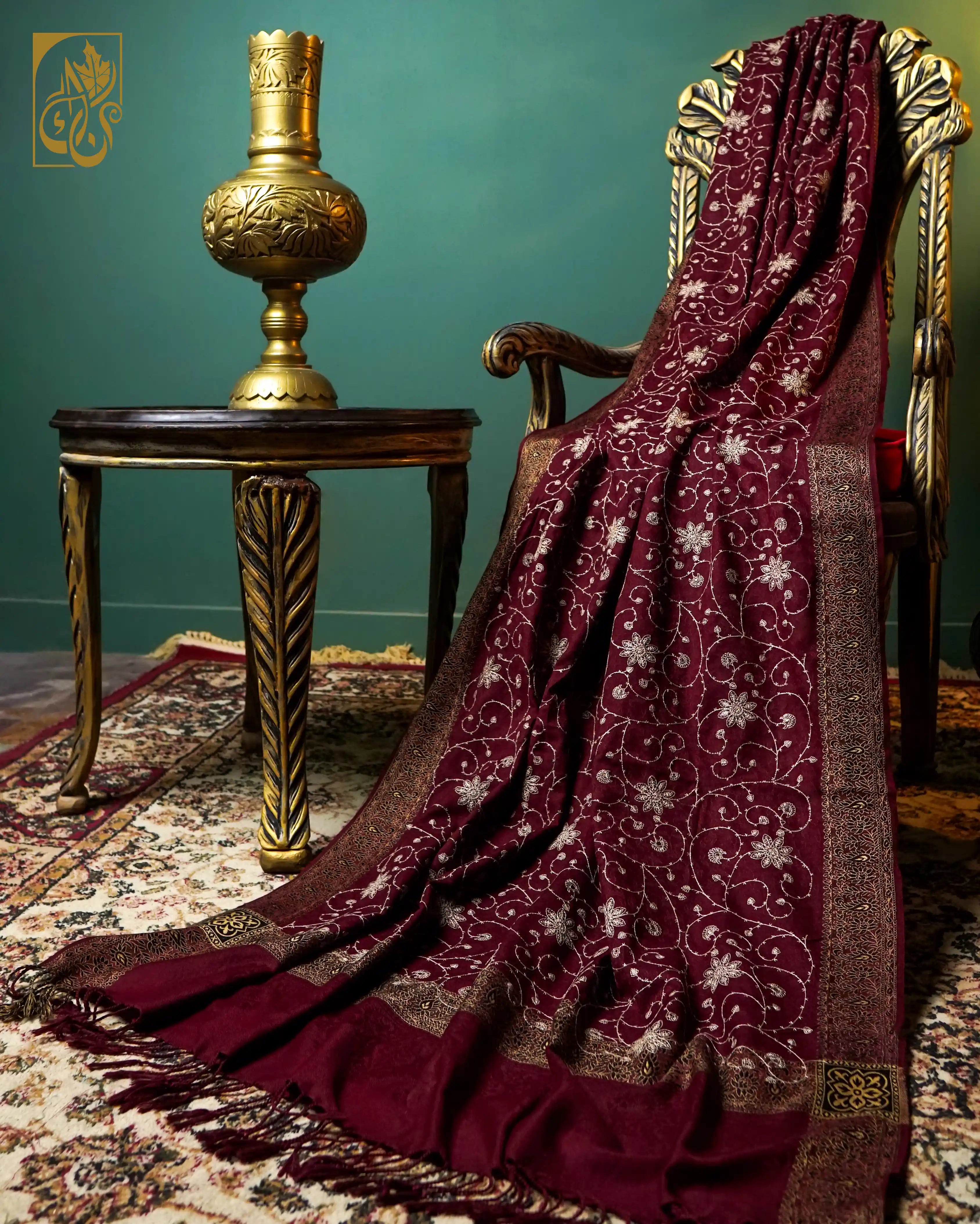 Deep Mahogany Pashmina Shawl