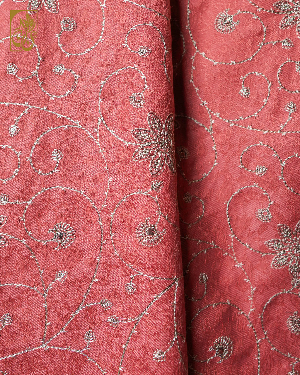 Coral Rose Acrylic Pashmina Shawl