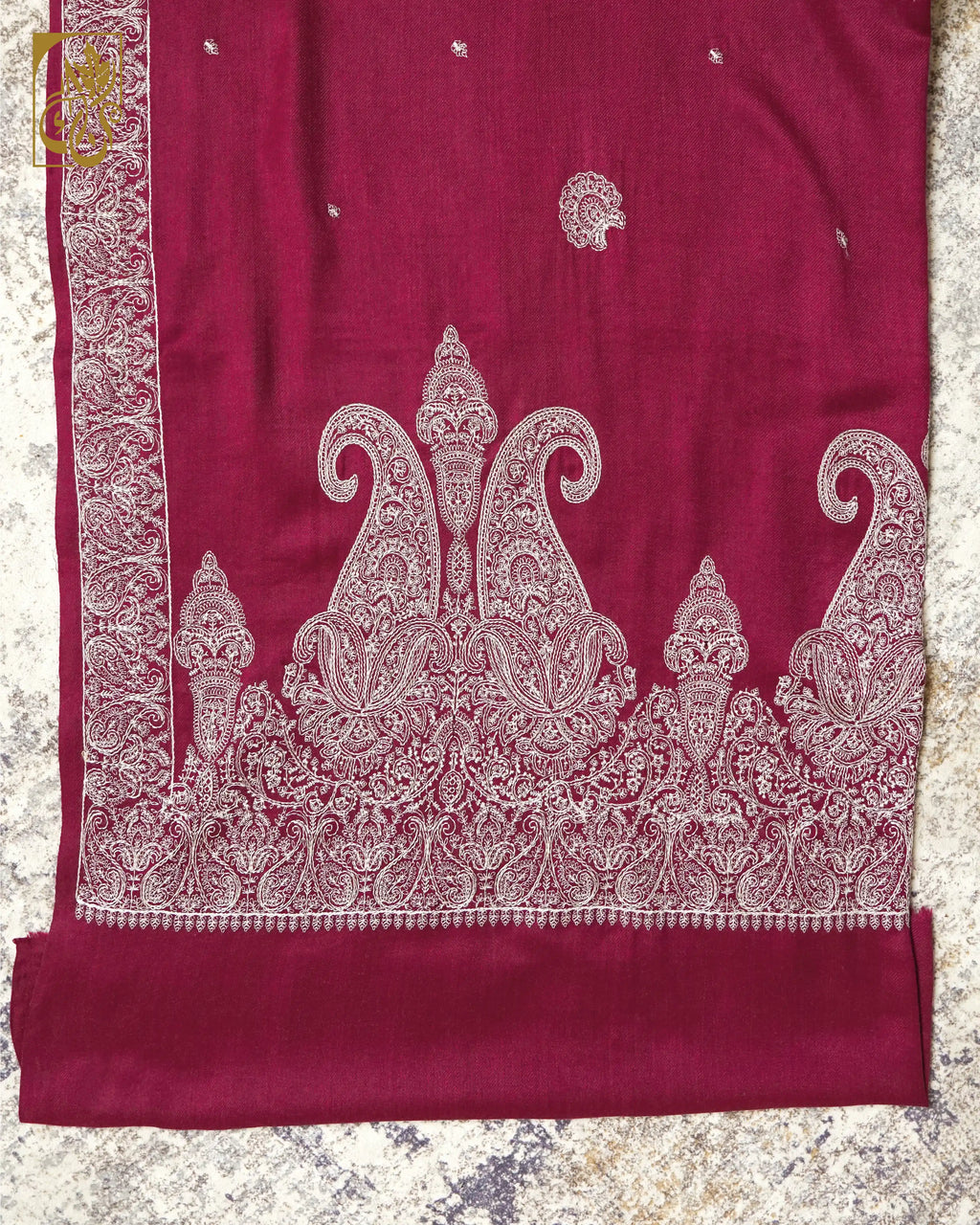 Paisley Queen Red Cashmilon Shawl