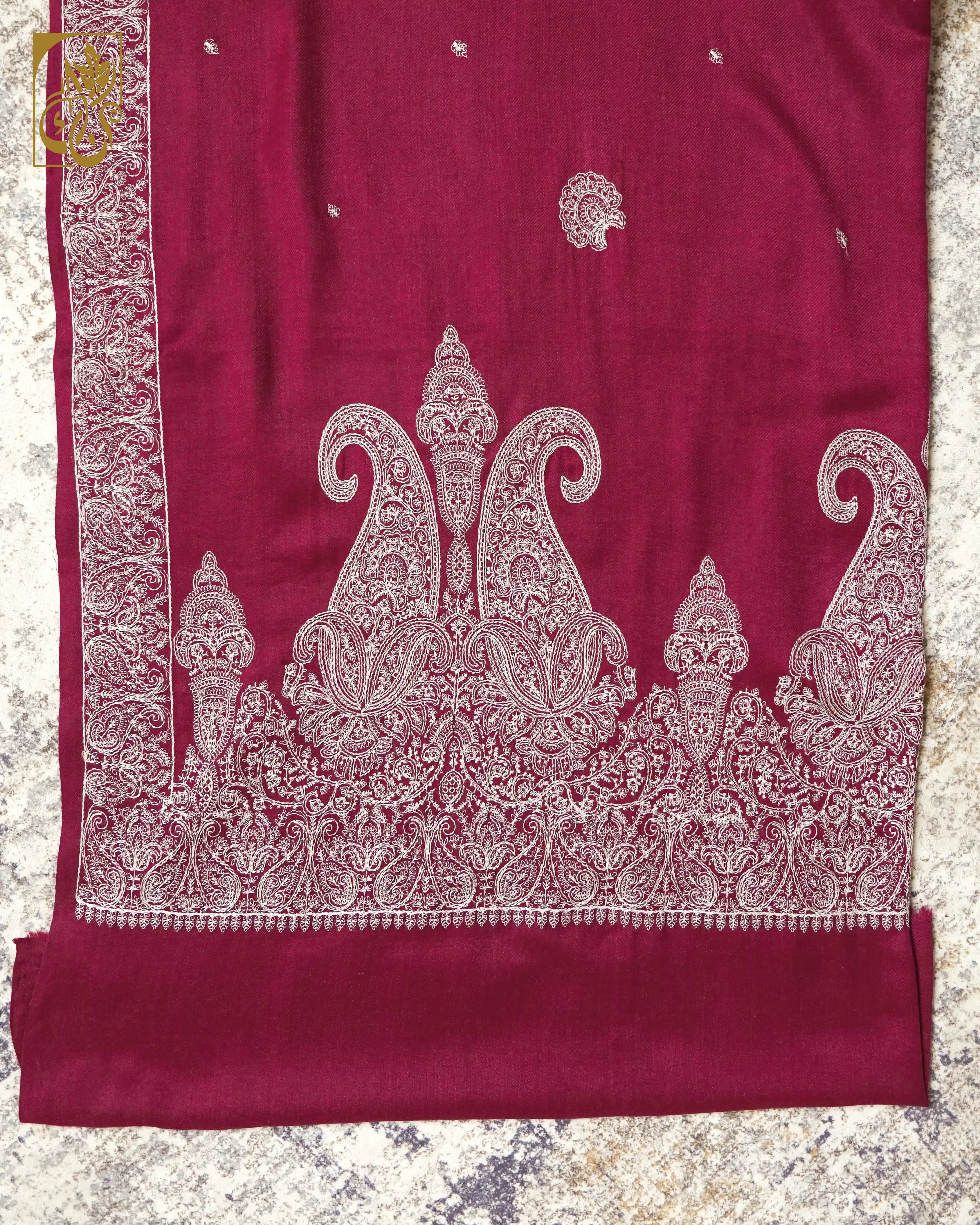 Paisley Queen Red Cashmilon Shawl