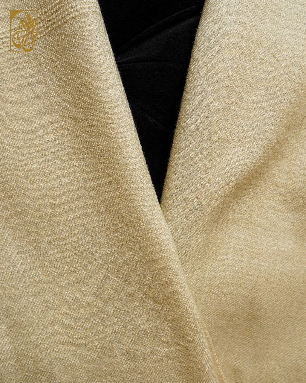 Serene Sand Pure Wool Shawl - Unblemished Texture and Natural Grace