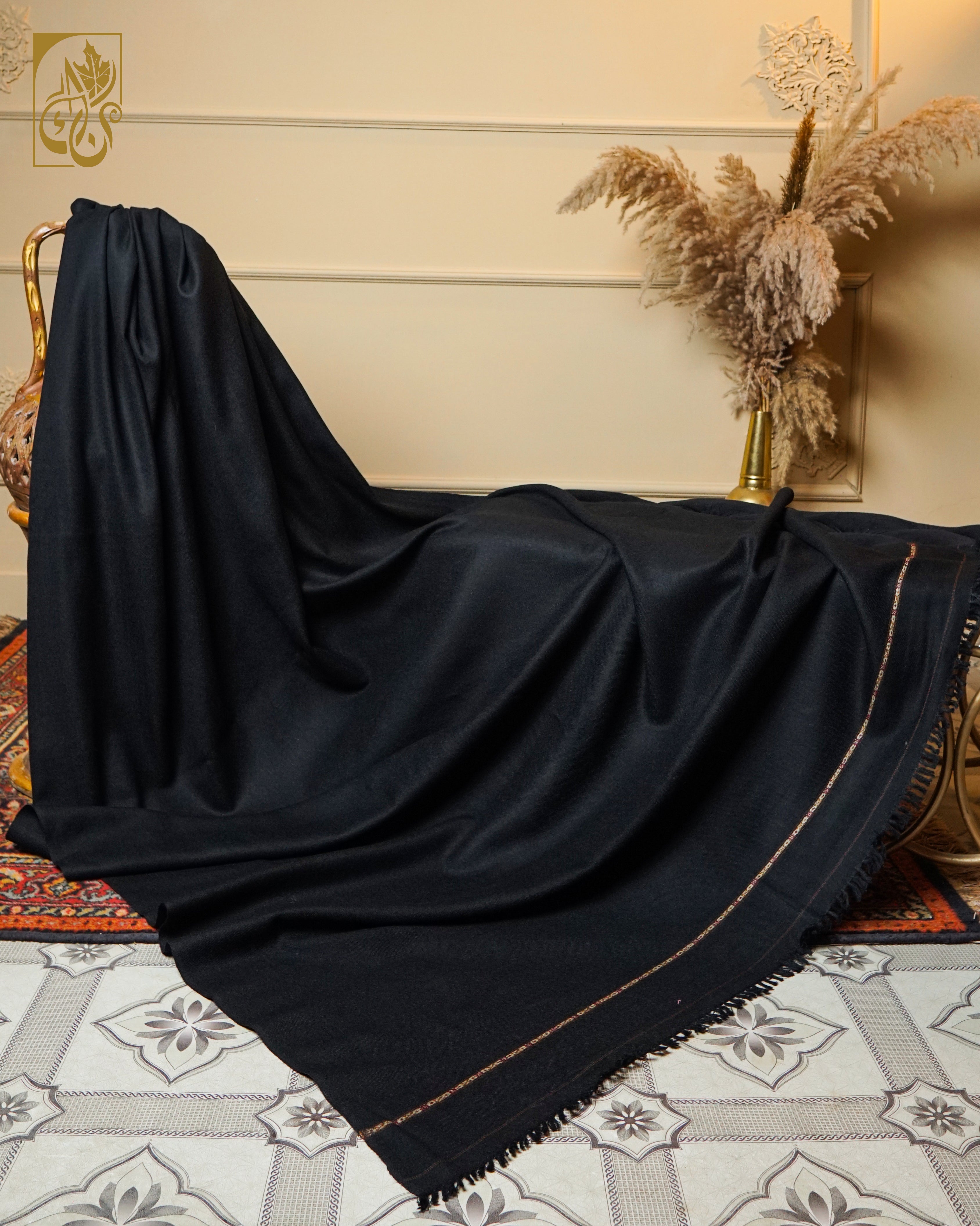 Midnight-Mantle - Pure wool Shawl - “The Weight of Silence. The Strength of the Peak.