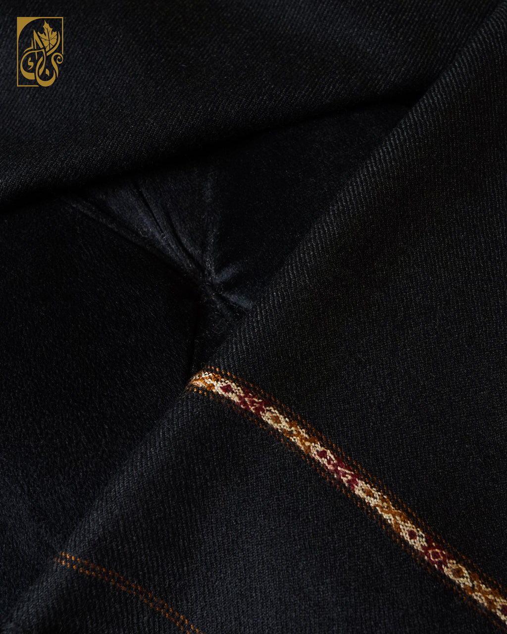 Midnight-Mantle - Pure wool Shawl - “The Weight of Silence. The Strength of the Peak.