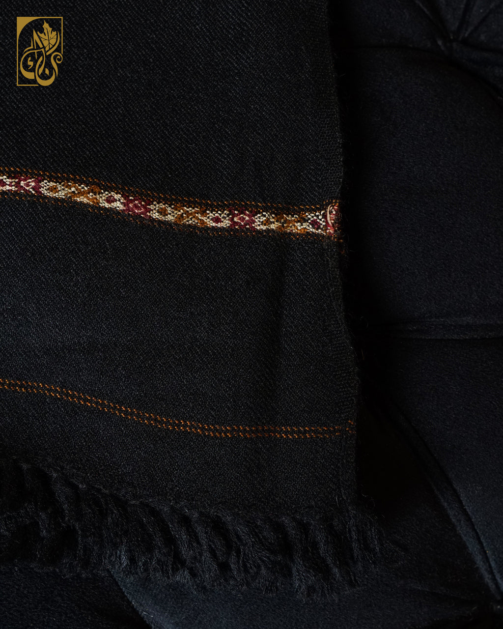 Midnight-Mantle - Pure wool Shawl - “The Weight of Silence. The Strength of the Peak.