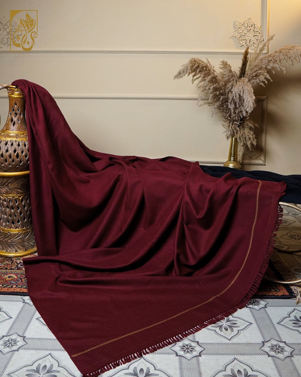 The Ember-Vein – Pure Wool Shawl - “The Heartbeat of the Highlands.