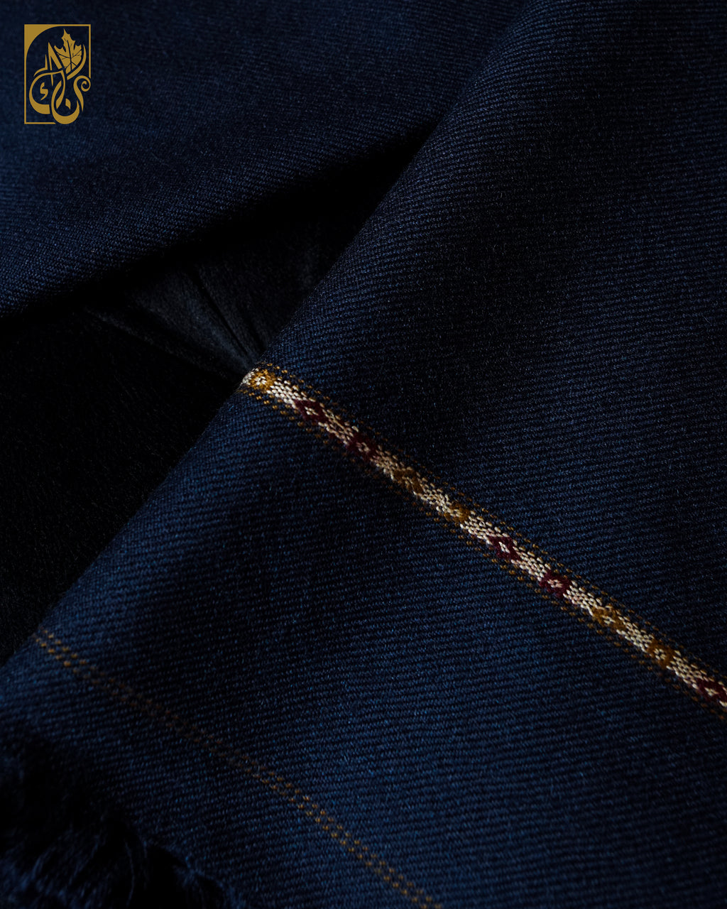 Cobalt Crag – Pure Wool Shawl “The Foundation of the Peak.