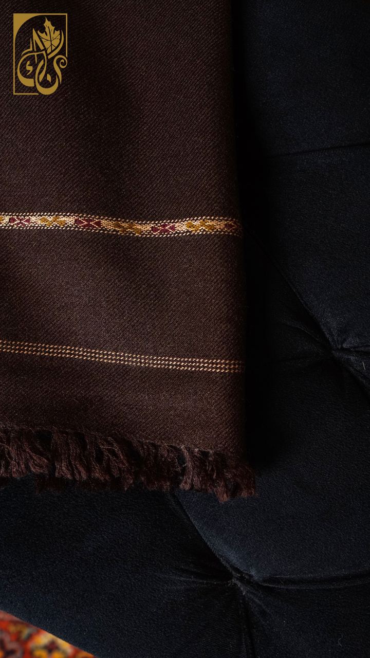 Bronze-Bastion — Pure Wool Shawl, Espresso