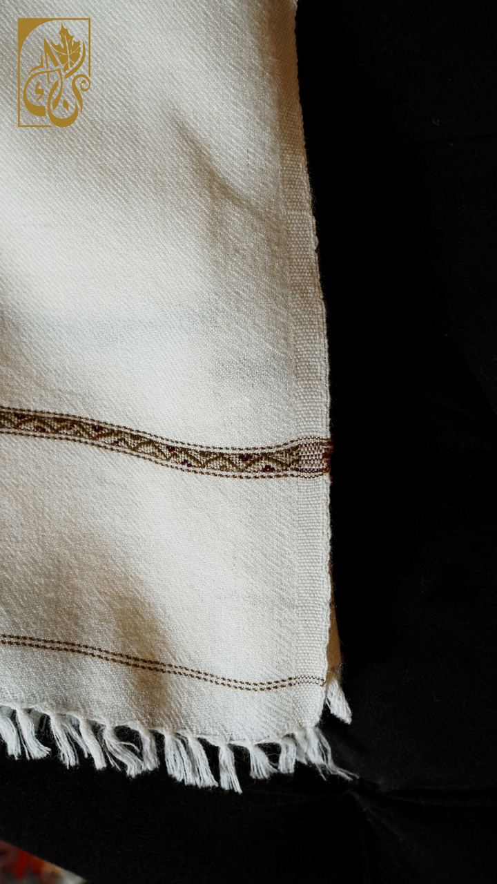 Stoneveil — Pure Wool Shawl, Stone Ivory
